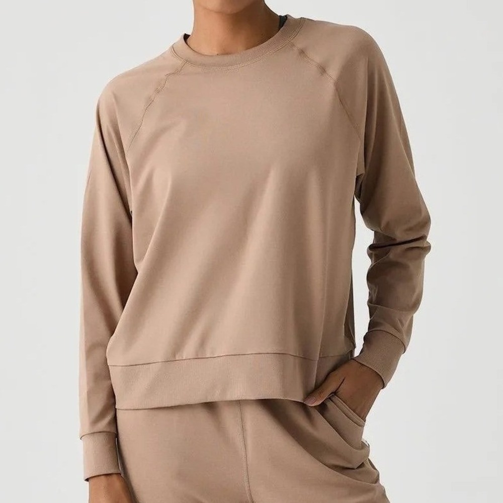 Vuori Women's Crewneck Pullover Sweater Brown Large VW241